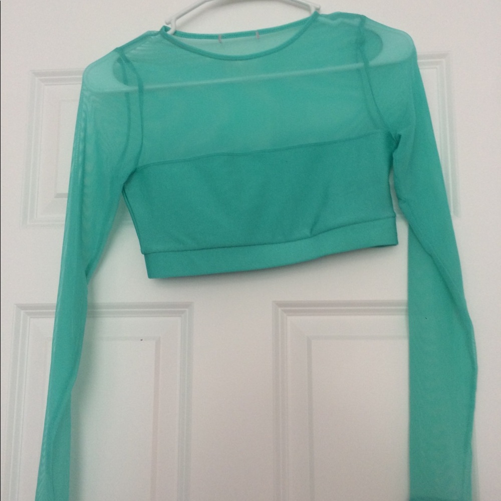 Teal crop top